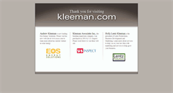 Desktop Screenshot of kleeman.com