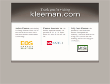 Tablet Screenshot of kleeman.com